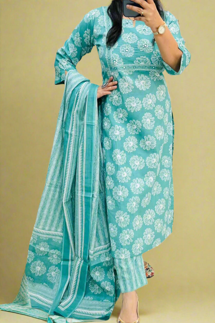 The Hidden Sun Cotton Kurti Set