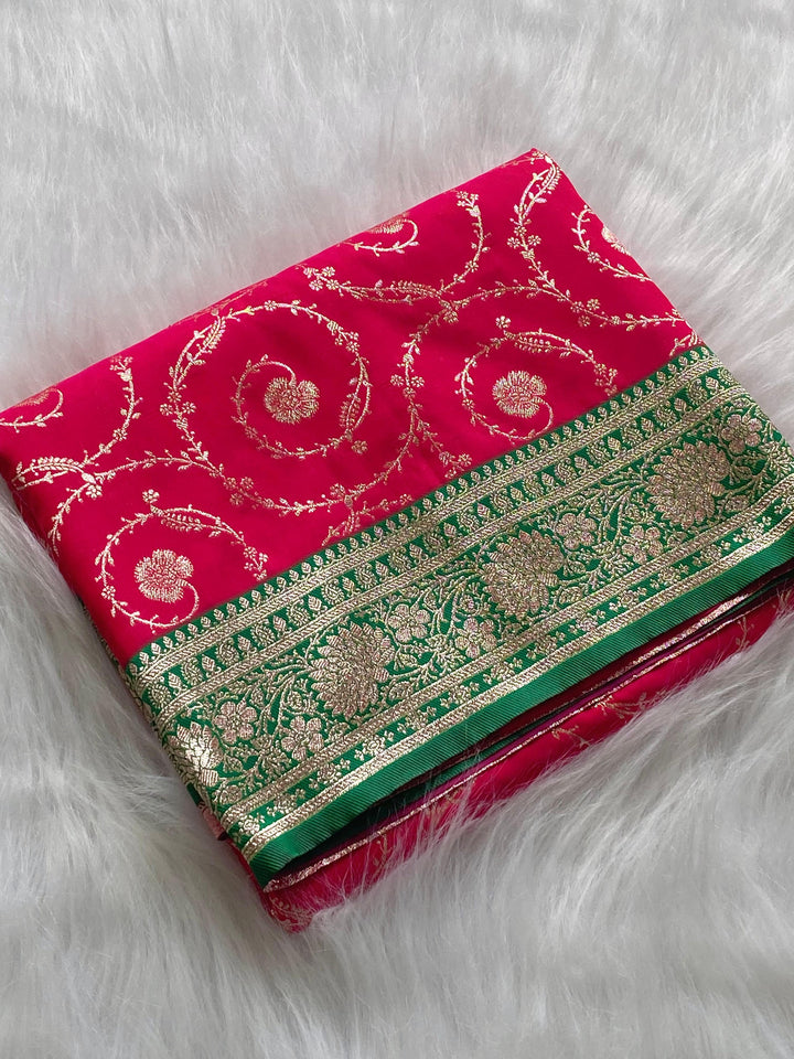 Restyle With Banarasi Mushru Satin Silk Saree