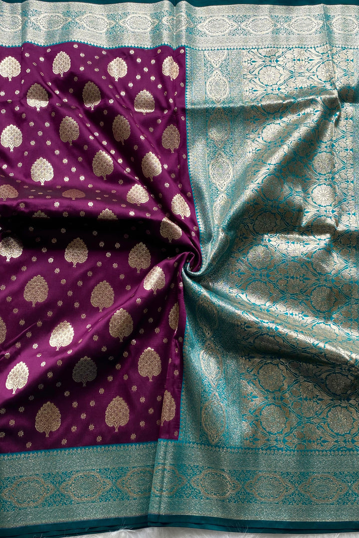Restyle With Banarasi Mushru Satin Silk Saree