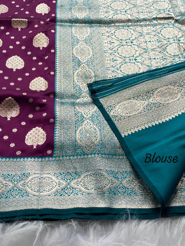Restyle With Banarasi Mushru Satin Silk Saree