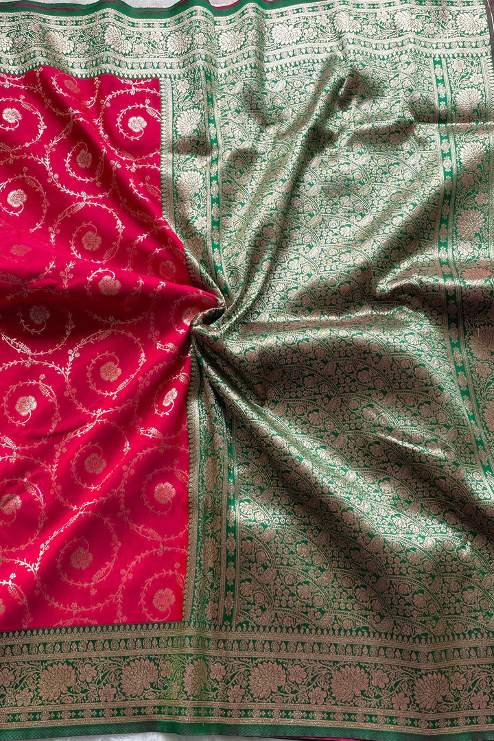 Restyle With Banarasi Mushru Satin Silk Saree