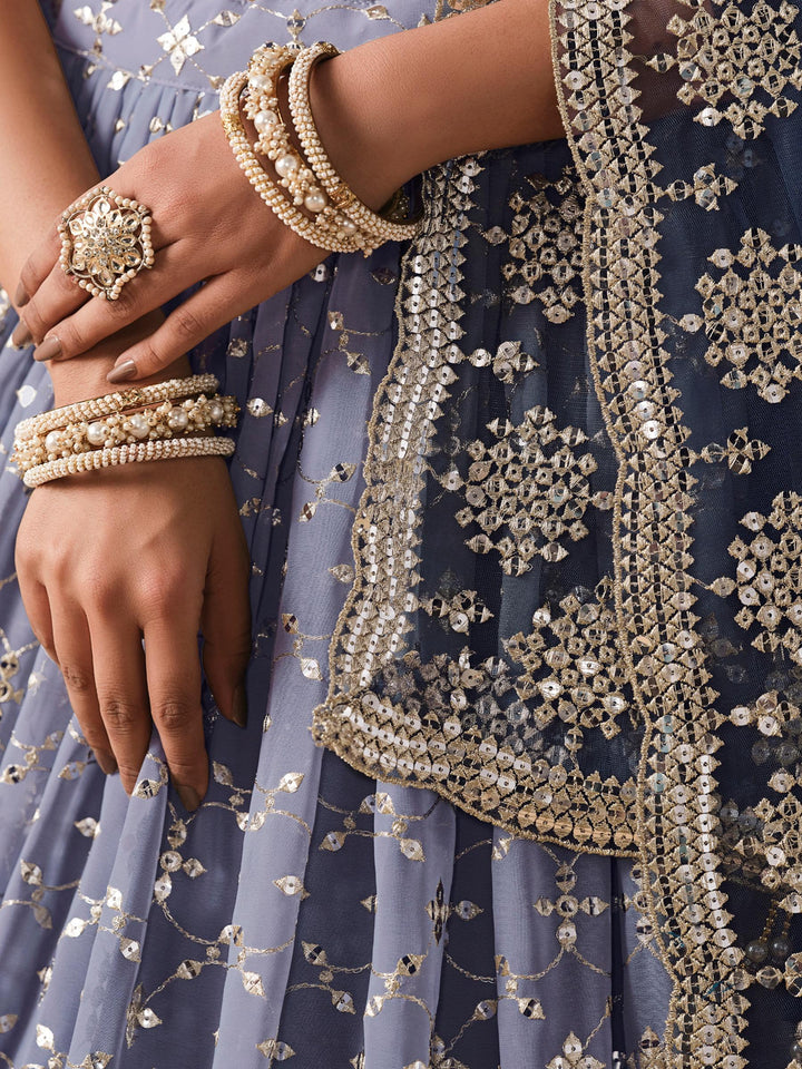 Meher Melody Georgette Lehenga