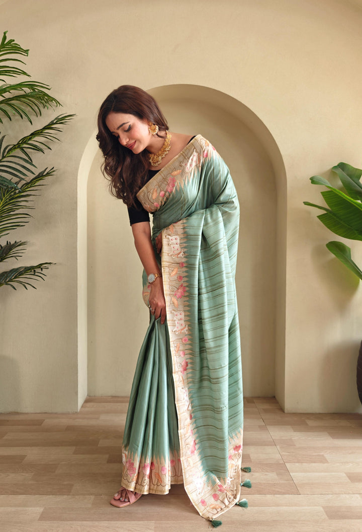 Heart-led Stories Tussar Silk Saree