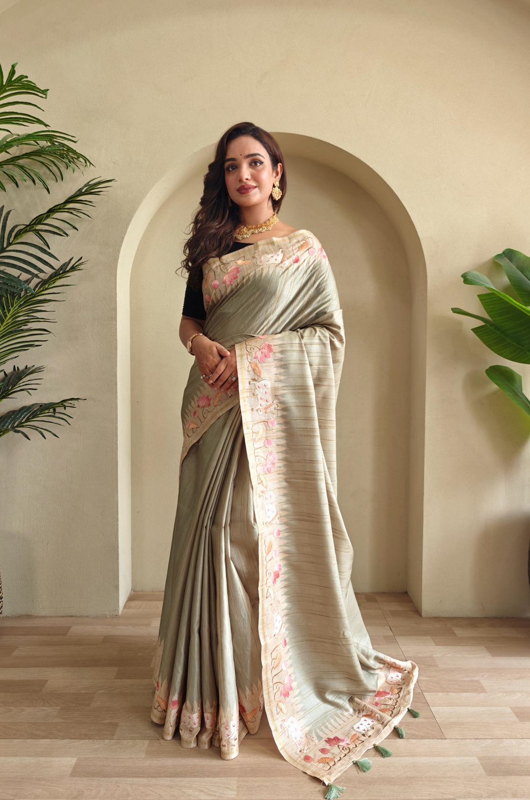 Heart-led Stories Tussar Silk Saree