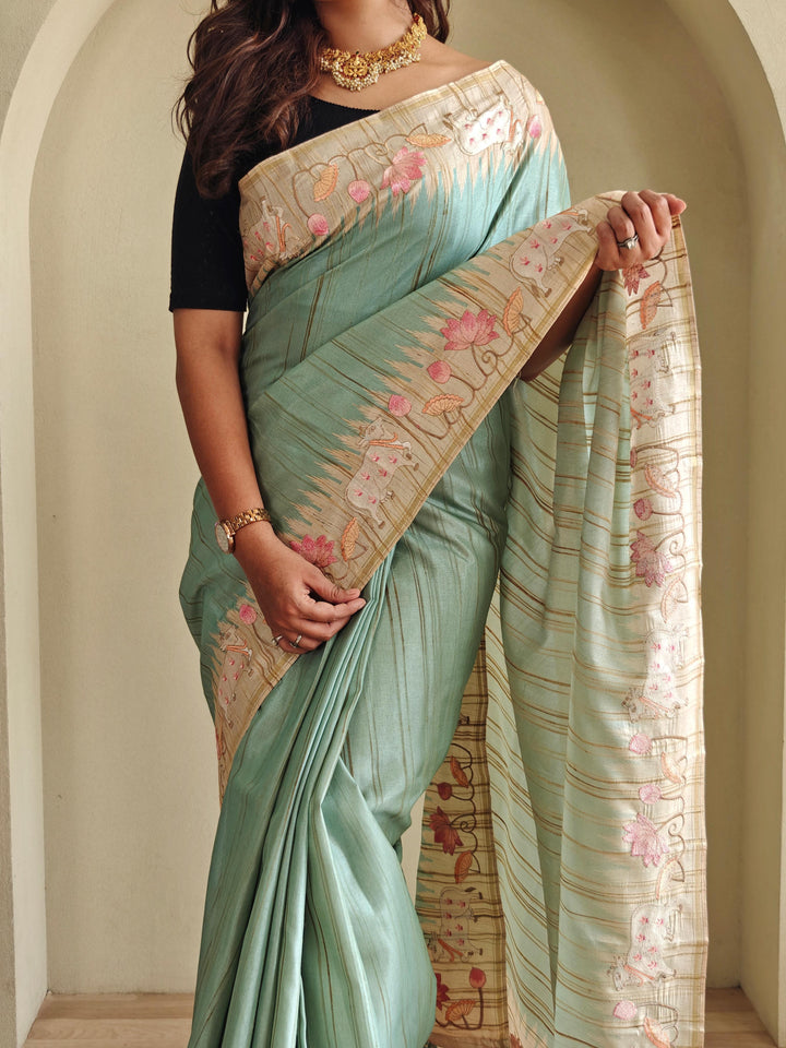 Heart-led Stories Tussar Silk Saree