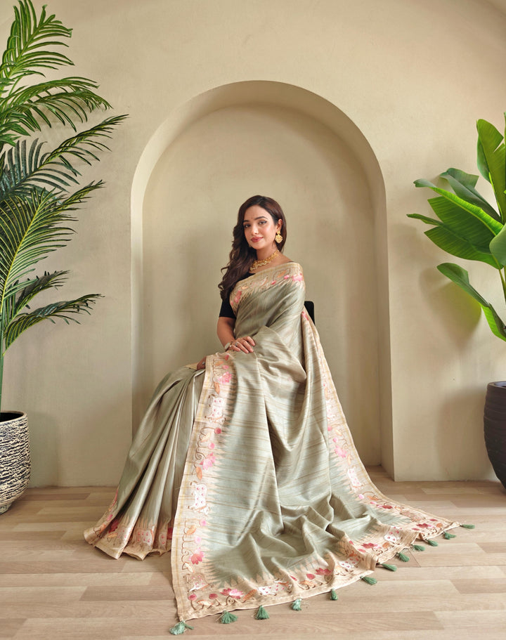Heart-led Stories Tussar Silk Saree