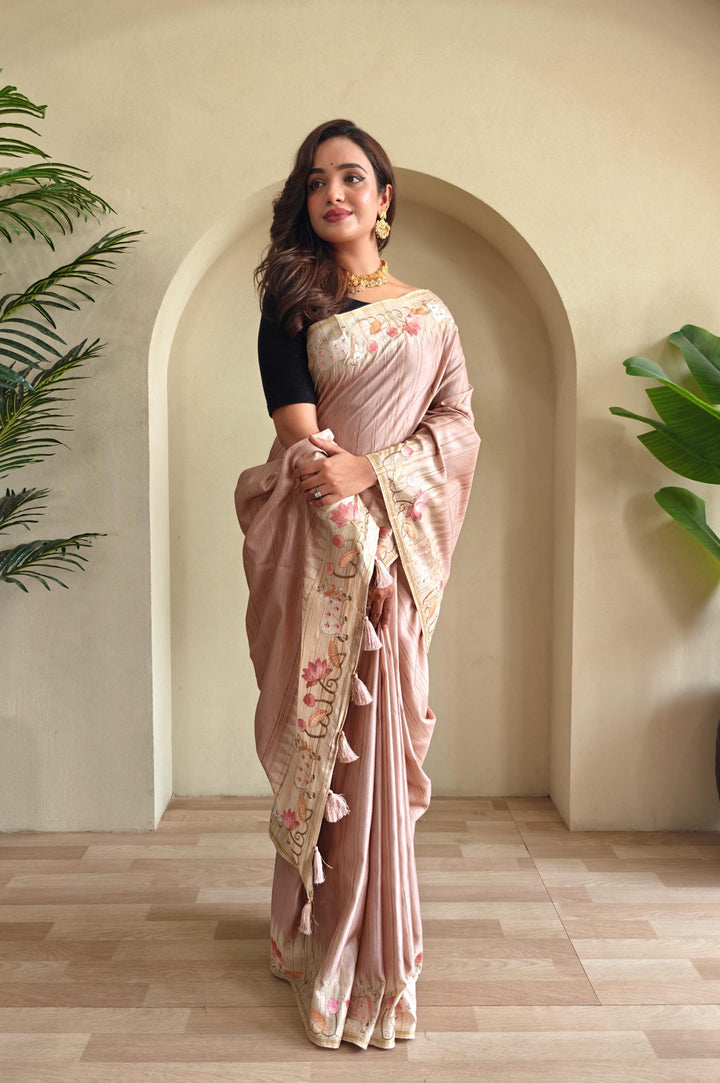 Heart-led Stories Tussar Silk Saree