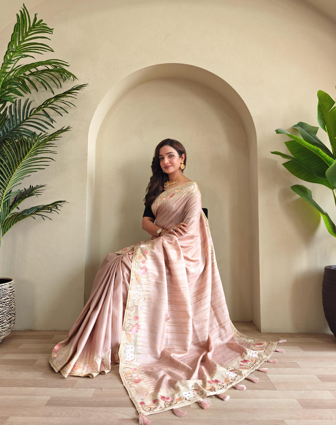 Heart-led Stories Tussar Silk Saree
