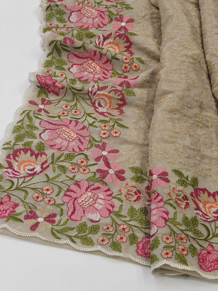 Color Of The Flower Fancy Zari Tissue Silk Saree