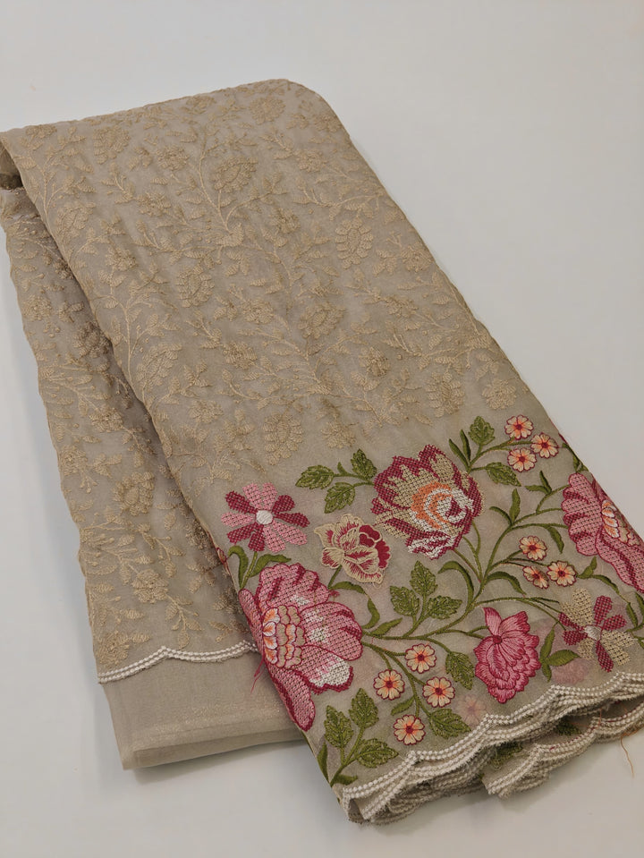 Color Of The Flower Fancy Zari Tissue Silk Saree