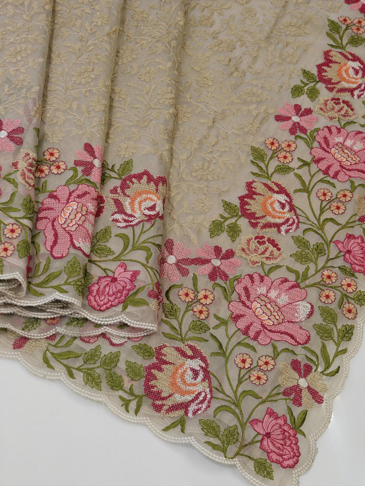 Color Of The Flower Fancy Zari Tissue Silk Saree