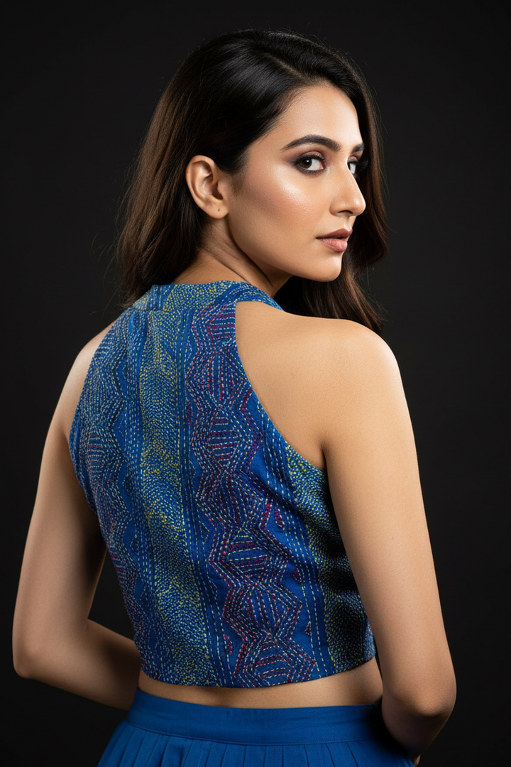 Needle Whisper-Halter neck Blouse