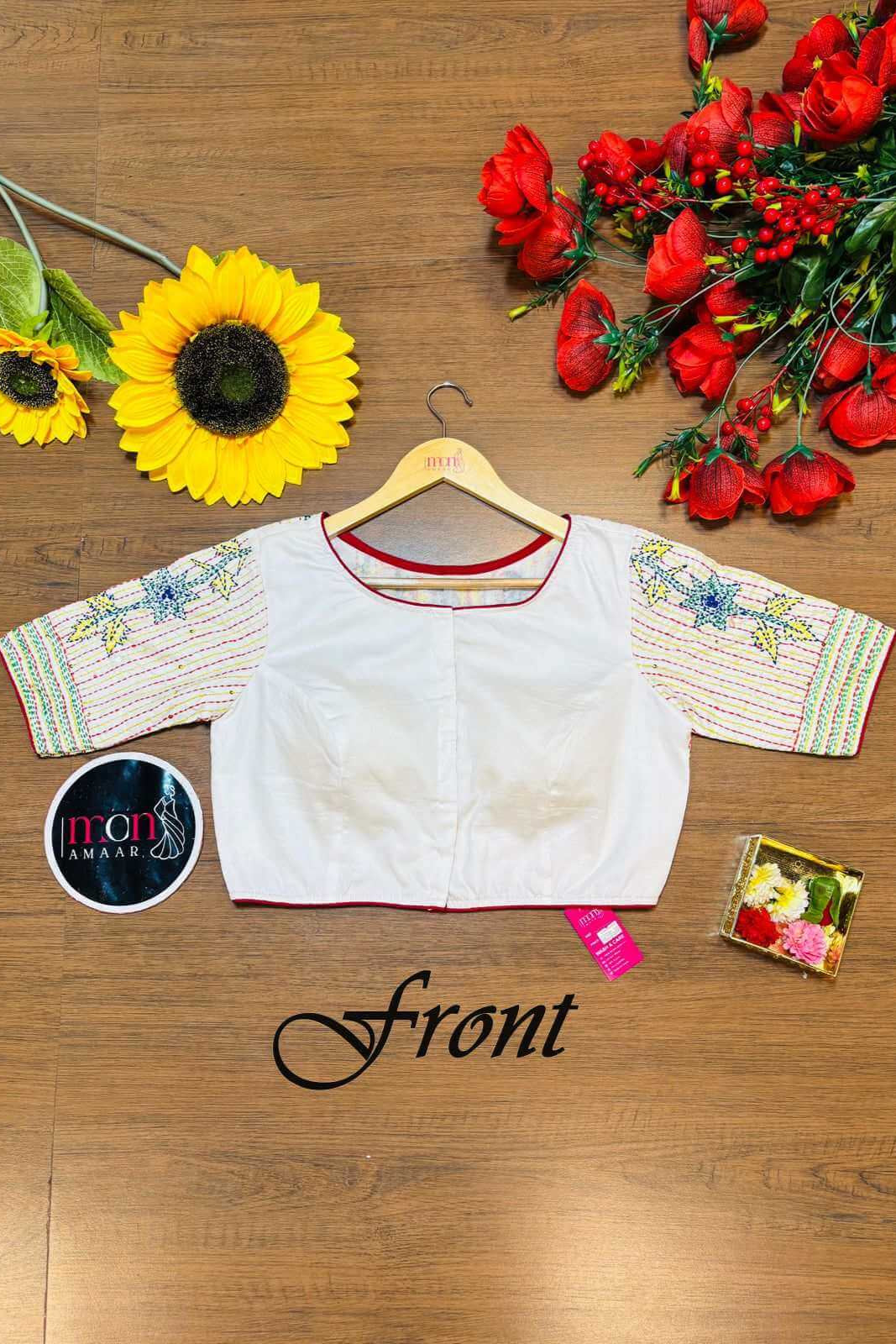 Sutra Katha- Designer Kantha Stitch  Blouse