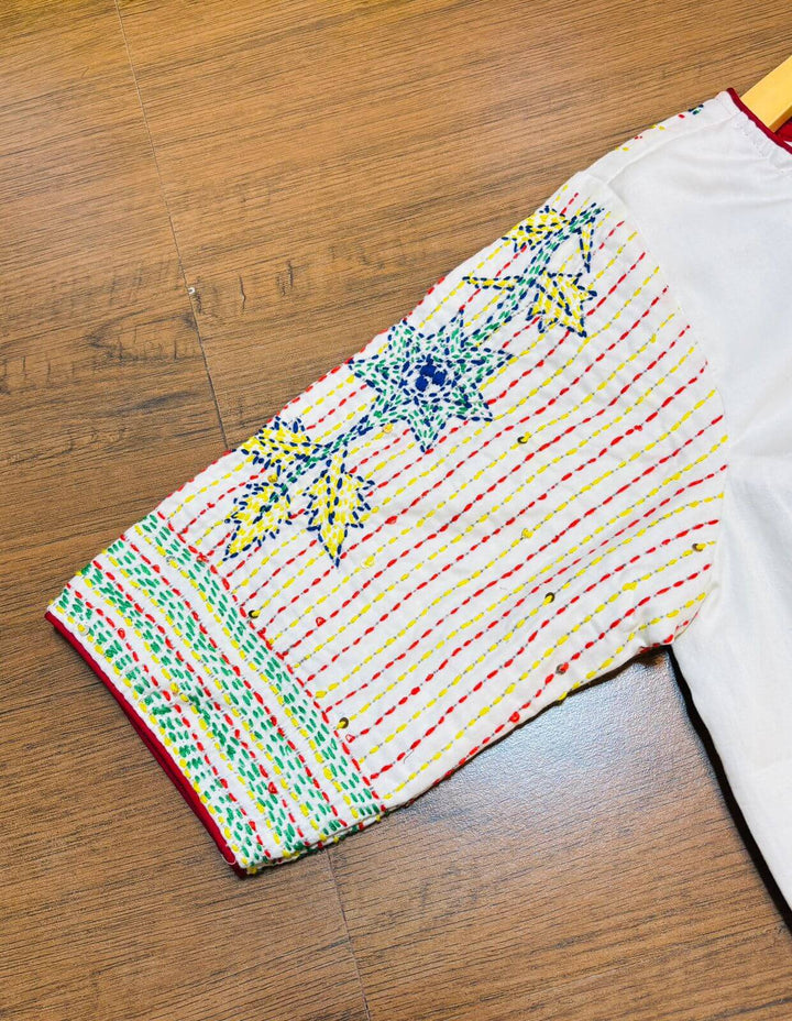 Sutra Katha- Designer Kantha Stitch  Blouse