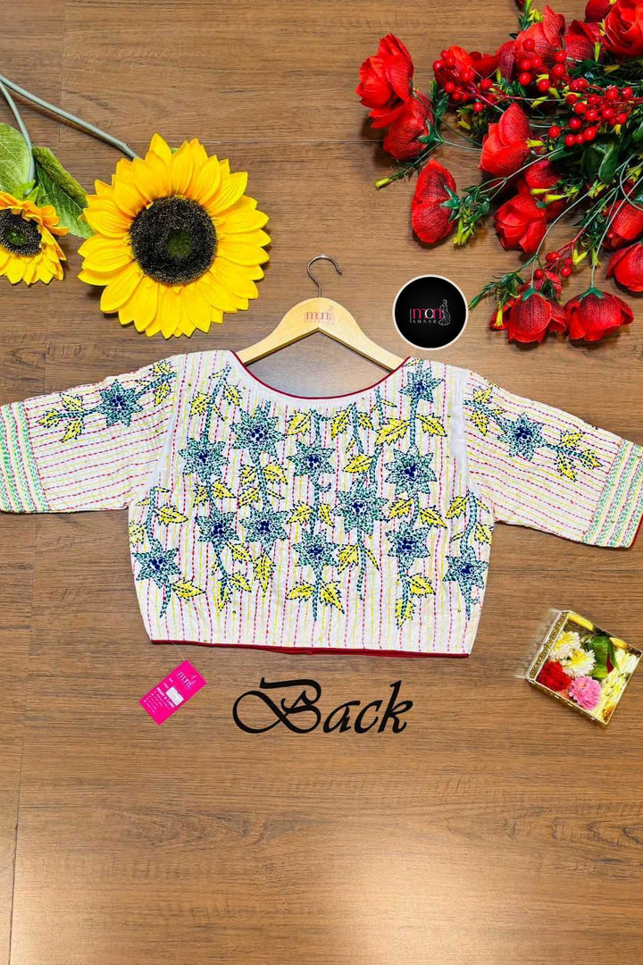 Sutra Katha- Designer Kantha Stitch  Blouse