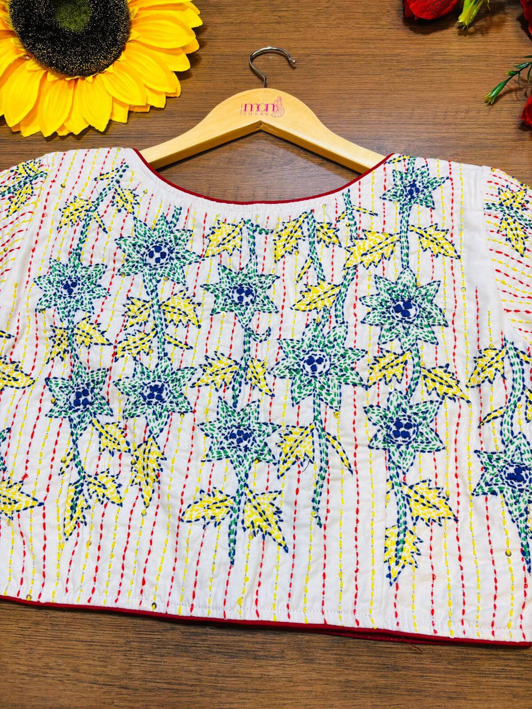 Sutra Katha- Designer Kantha Stitch  Blouse