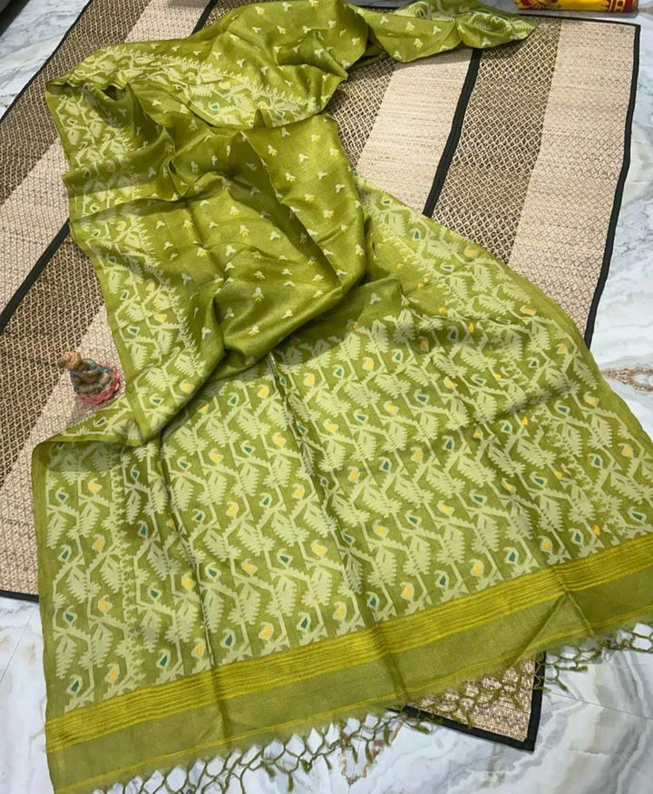 Golpo Roddur Tussar Jamdani Saree