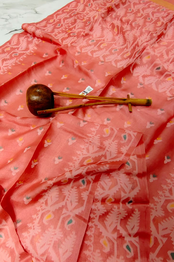 Golpo Roddur Tussar Jamdani Saree