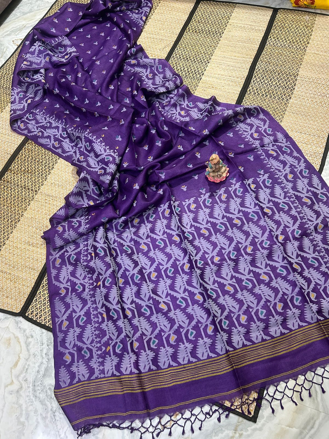 Golpo Roddur Tussar Jamdani Saree