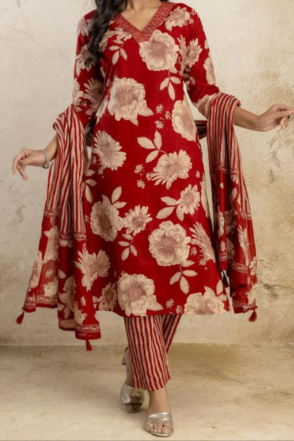 Neeli Baadal Cotton Kurti Set