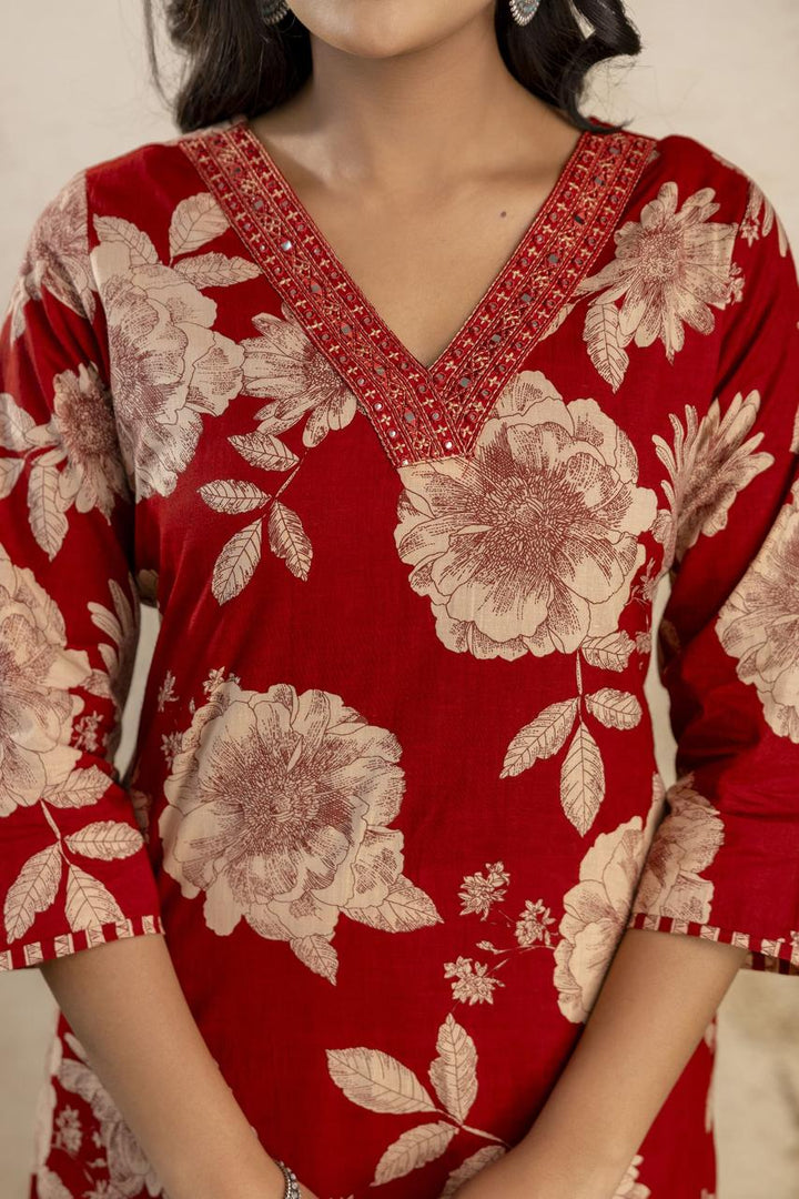 Neeli Baadal Cotton Kurti Set