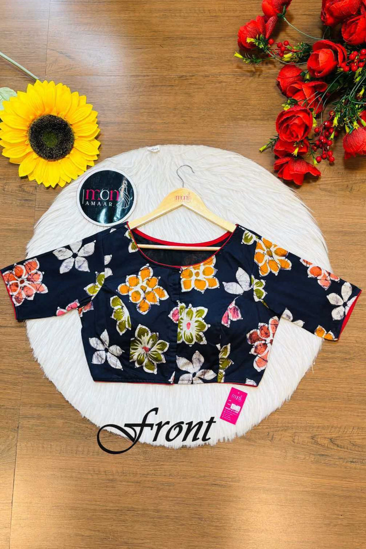 Floral Ink - Hand Batik Blouse