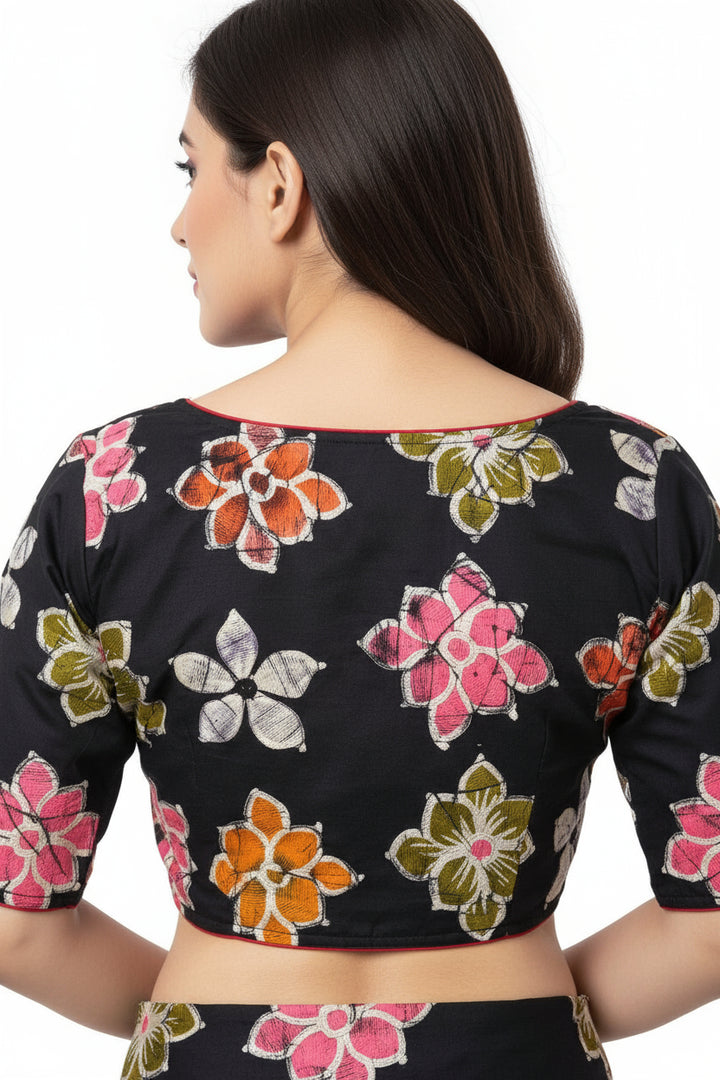 Floral Ink - Hand Batik Blouse