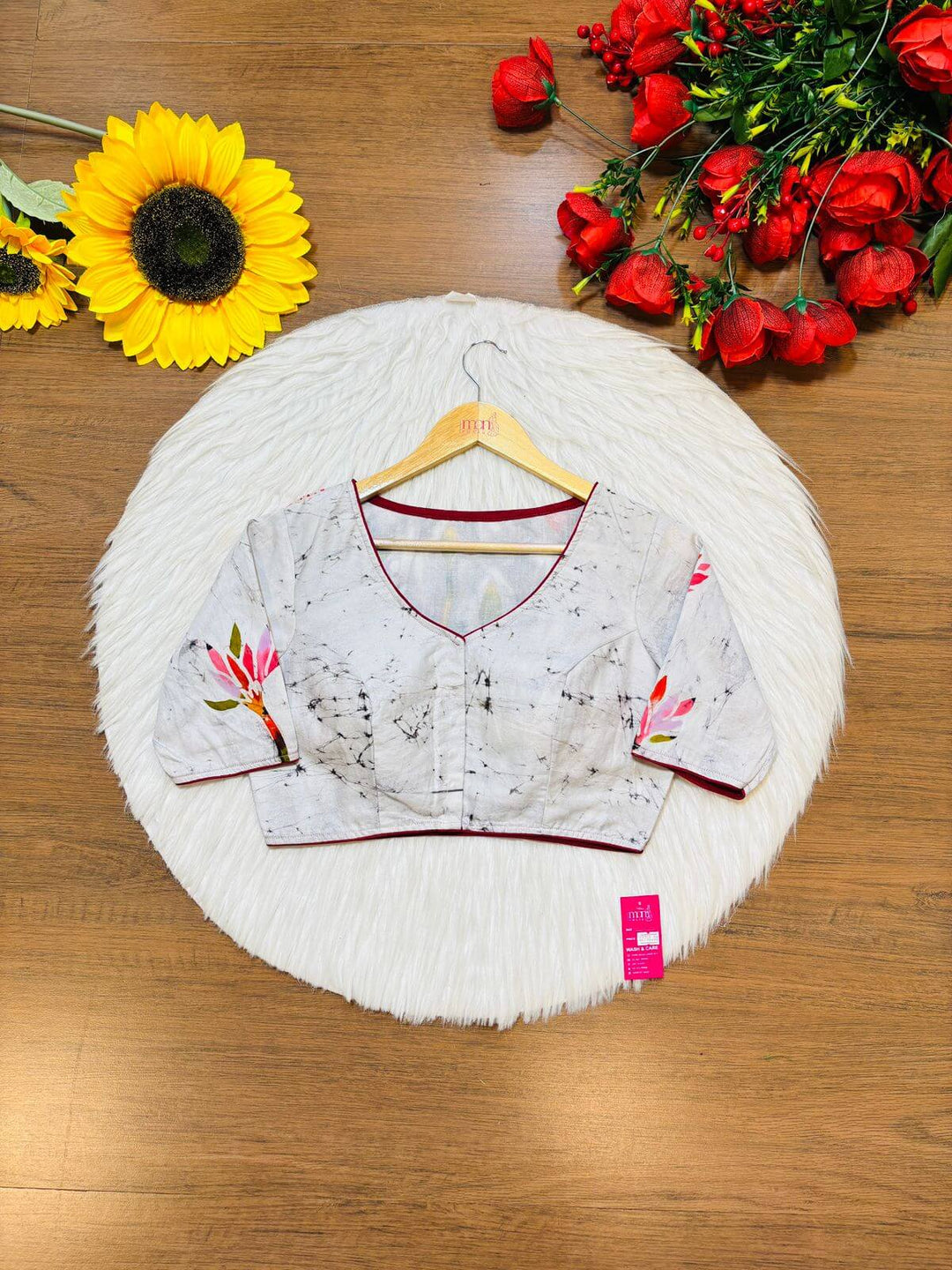 Lotus In The Mist- Hand Batik Blouse