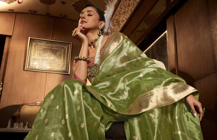Elegance With Tissue Paithani Silk Saree