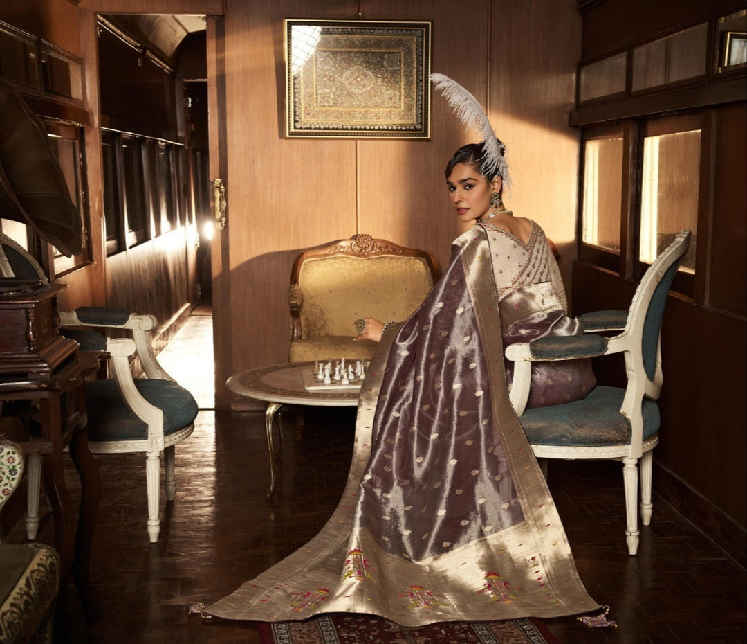 Elegance With Tissue Paithani Silk Saree