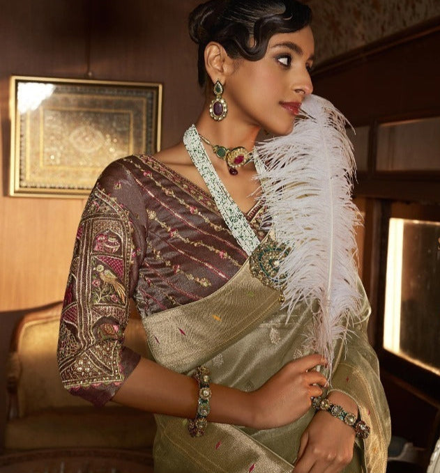 Elegance With Tissue Paithani Silk Saree