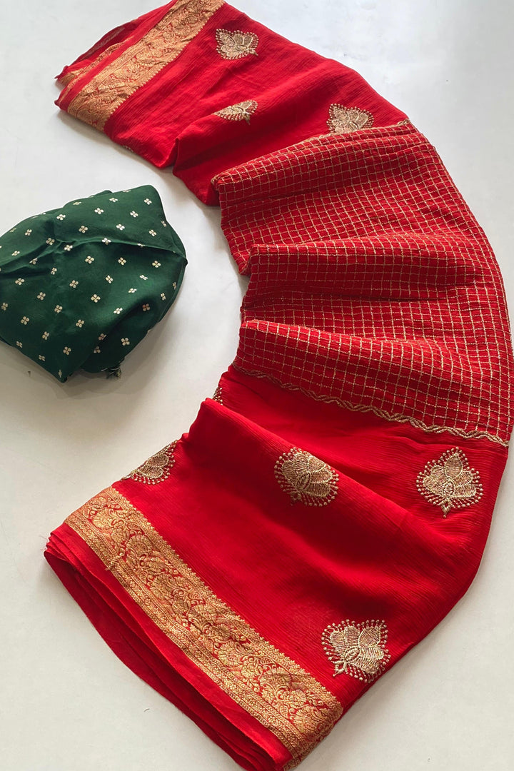 Glow All Night Chinnon Chiffon Saree