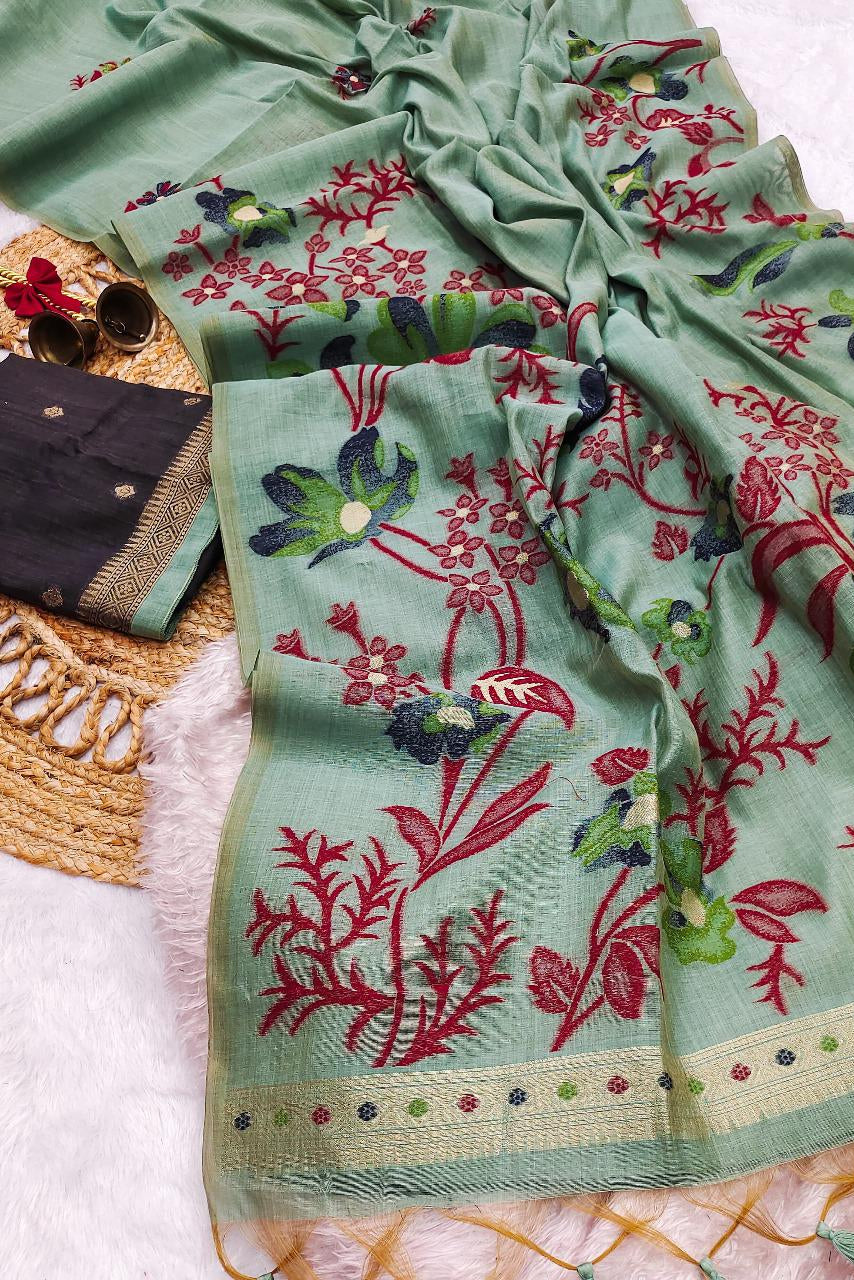 Aranya Aura Muga Cotton Saree