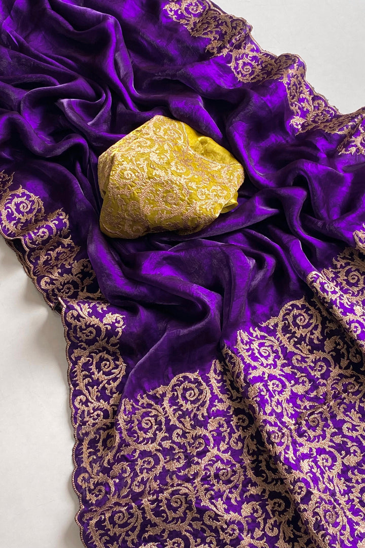 Feather Fall Fancy Chiffon Saree