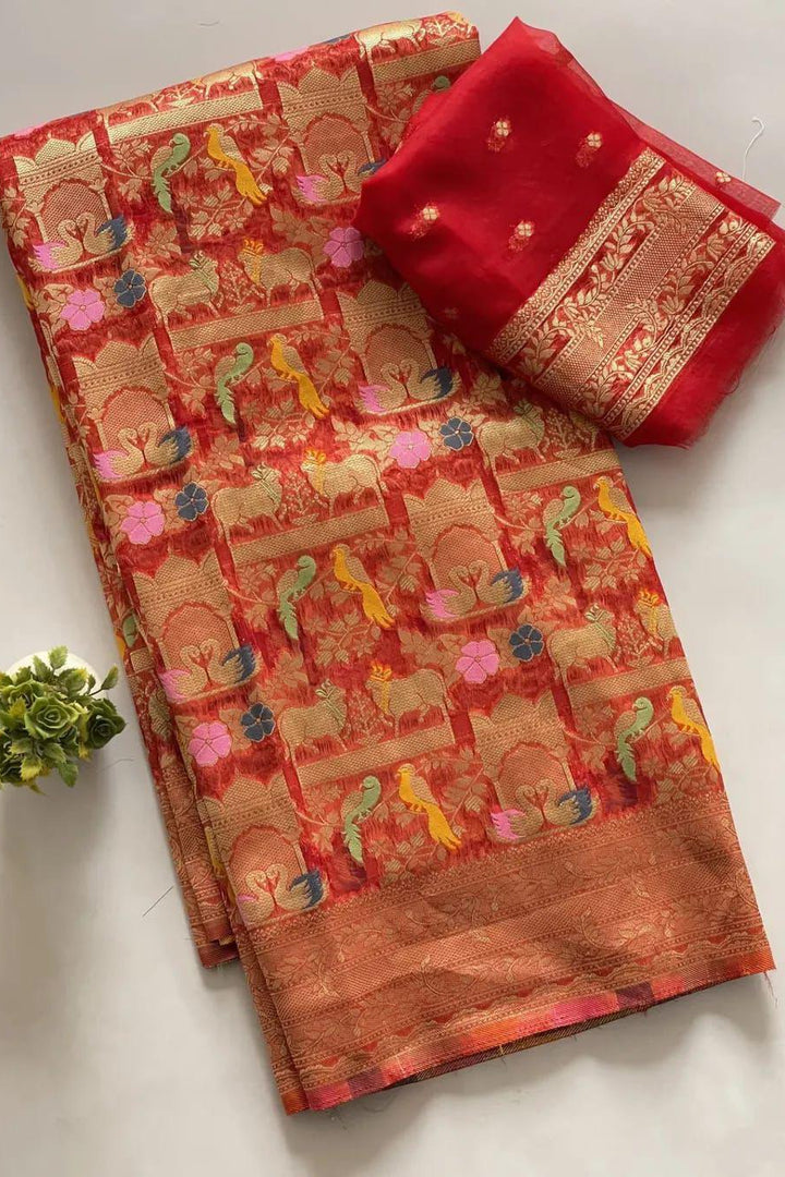 Ritu Rajni Kora Organza Silk Saree