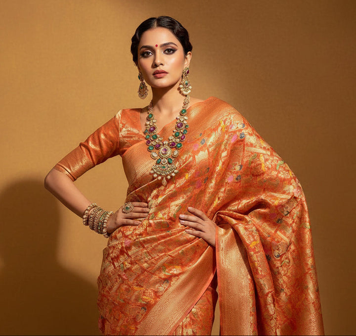 Ritu Rajni Kora Organza Silk Designer Saree