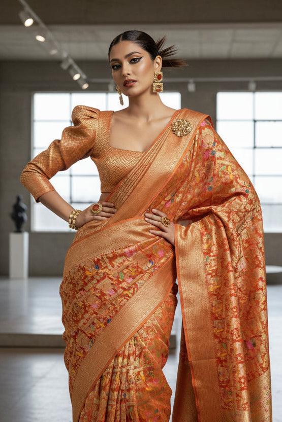 Ritu Rajni Kora Organza Silk Designer Saree