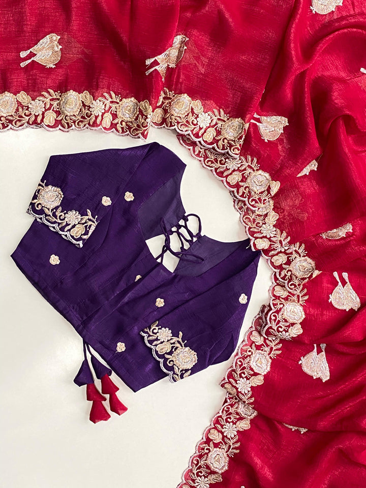 Ethnic Roots Crush Jimmy Choo Silk Saree