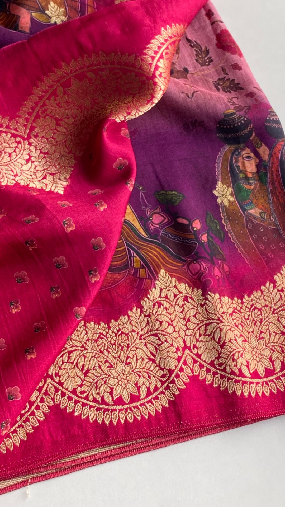 Glowing Lights Georgette Silk Saree