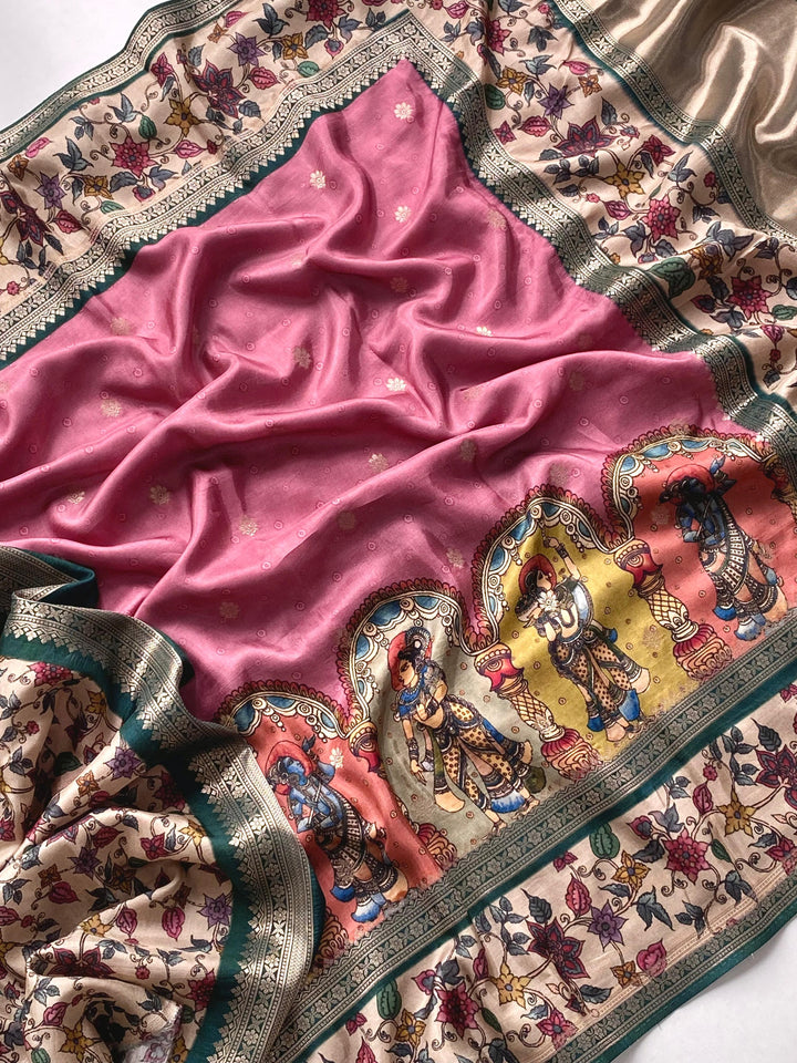 Romantic Monsoon Crepe Georgette Silk Saree
