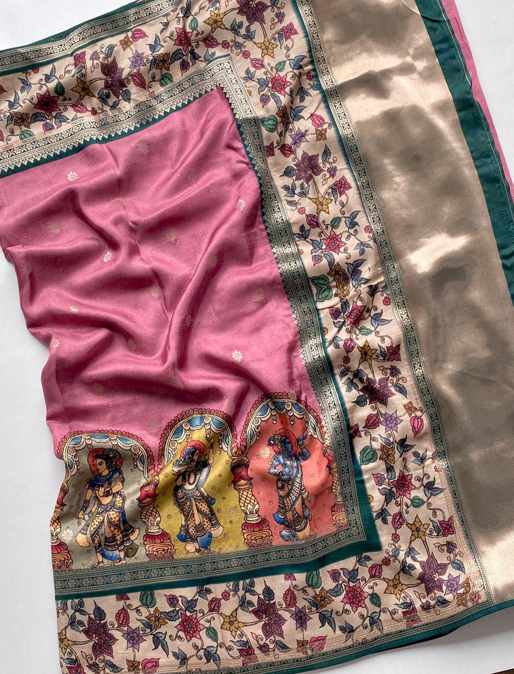 Romantic Monsoon Crepe Georgette Silk Saree