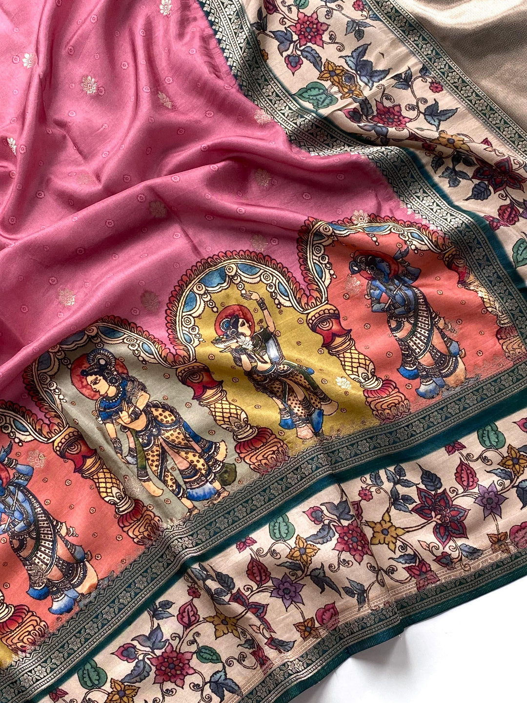 Romantic Monsoon Crepe Georgette Silk Saree