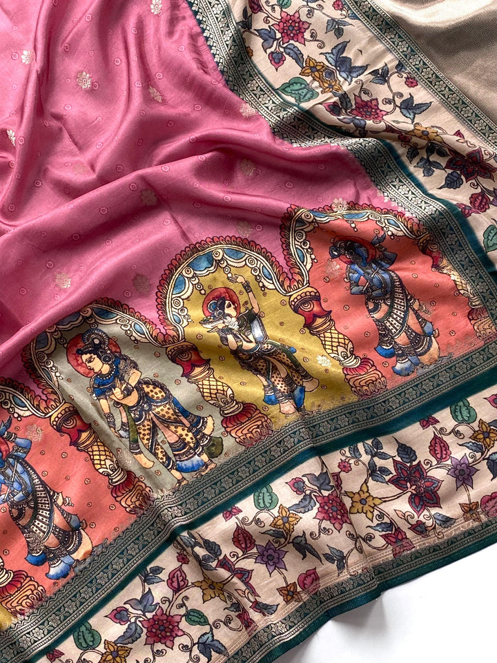 Romantic Monsoon Crepe Georgette Silk Saree