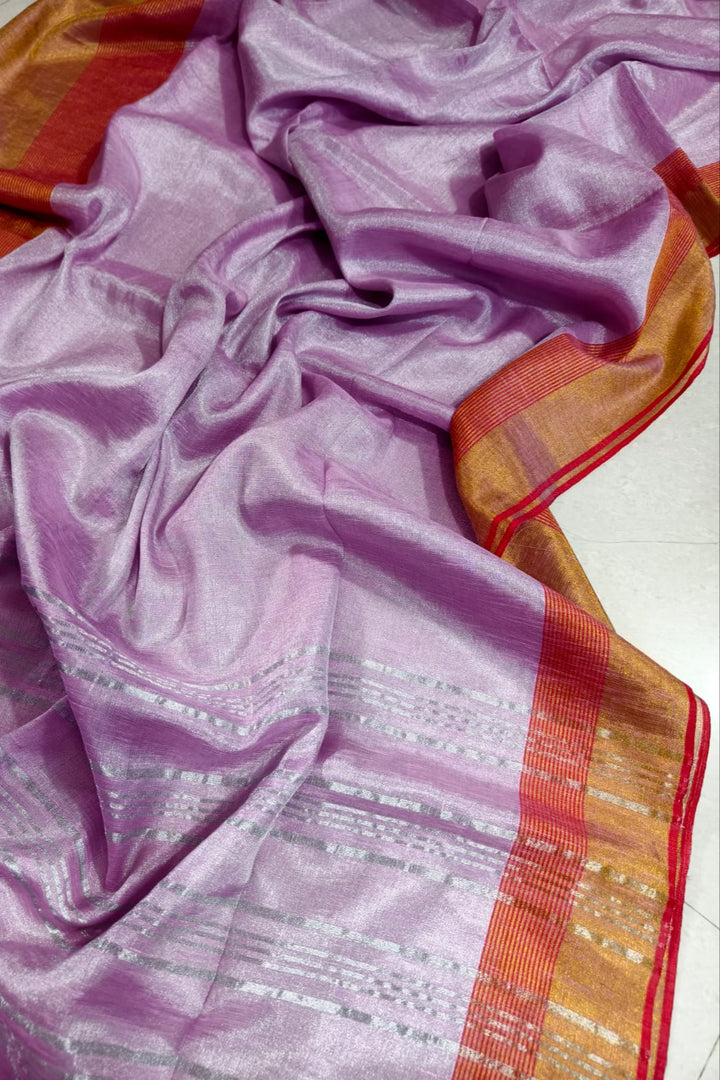 Tantir Tane Tissue Linen Saree