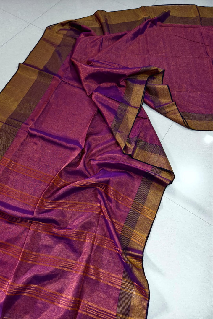 Tantir Tane Tissue Linen Saree