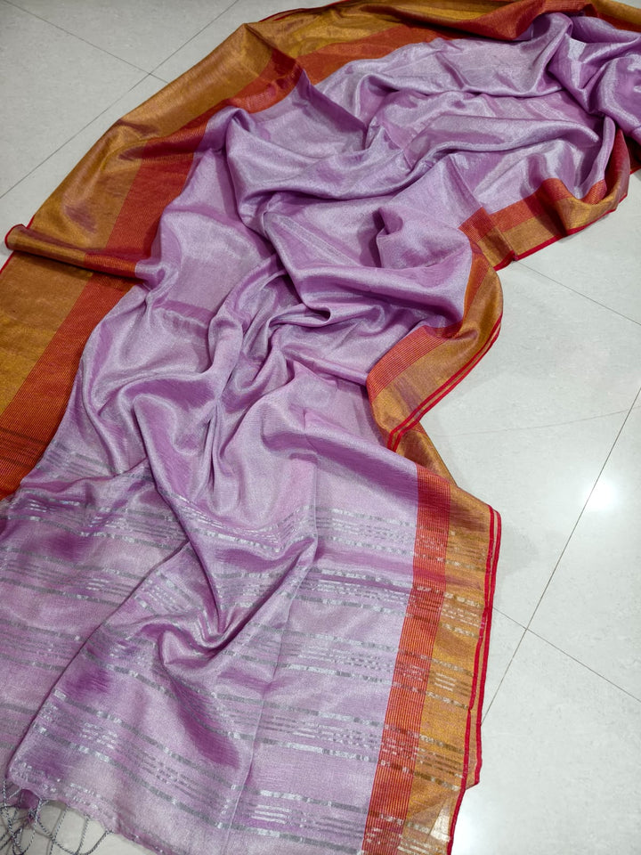 Tantir Tane Tissue Linen Saree