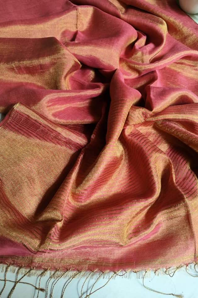 Sonar Sutra Tissue Linen Saree