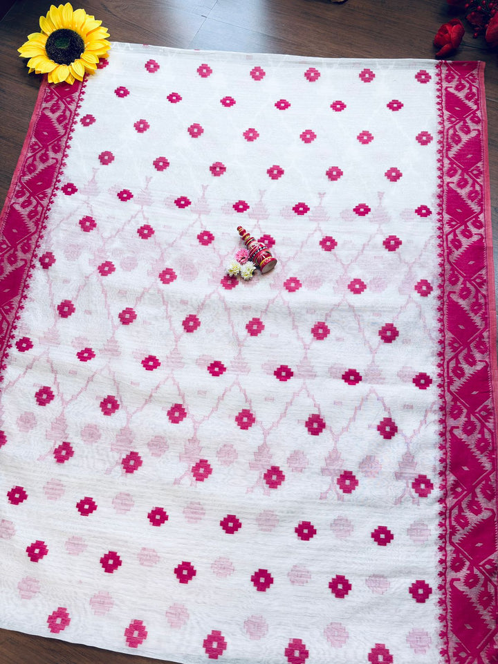 Sindoor Khela Dhakai Jamdani Saree