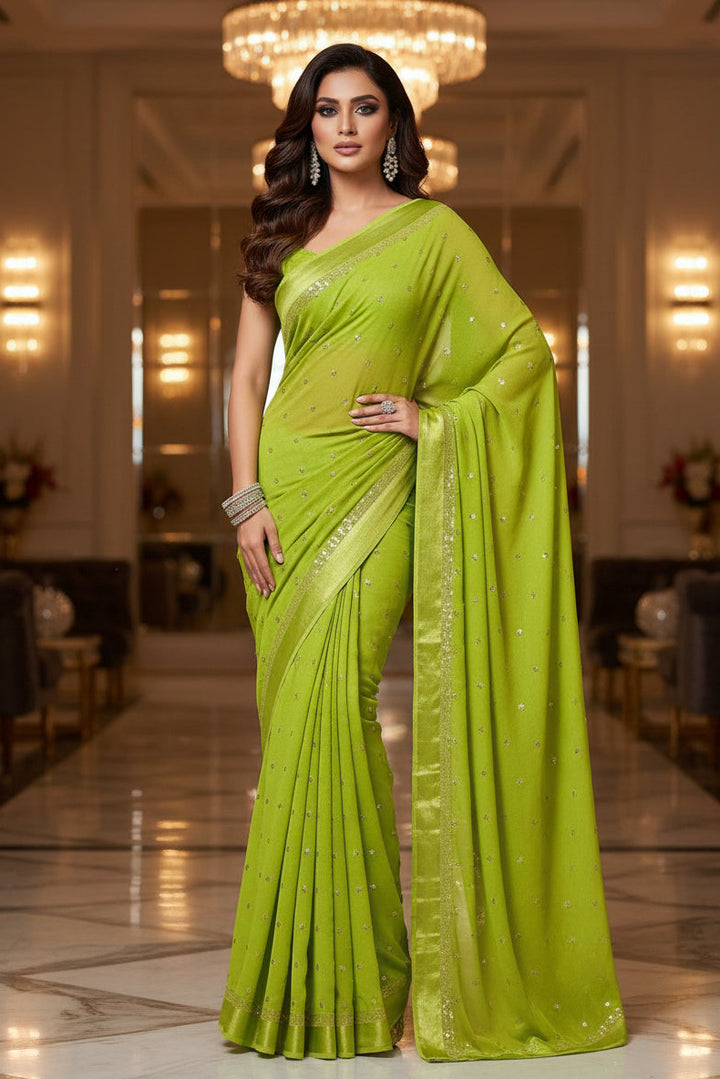 Frame Of - Designer Georgette Saree