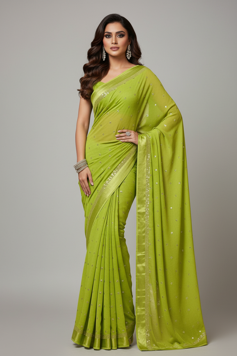 Frame Of - Designer Georgette Saree